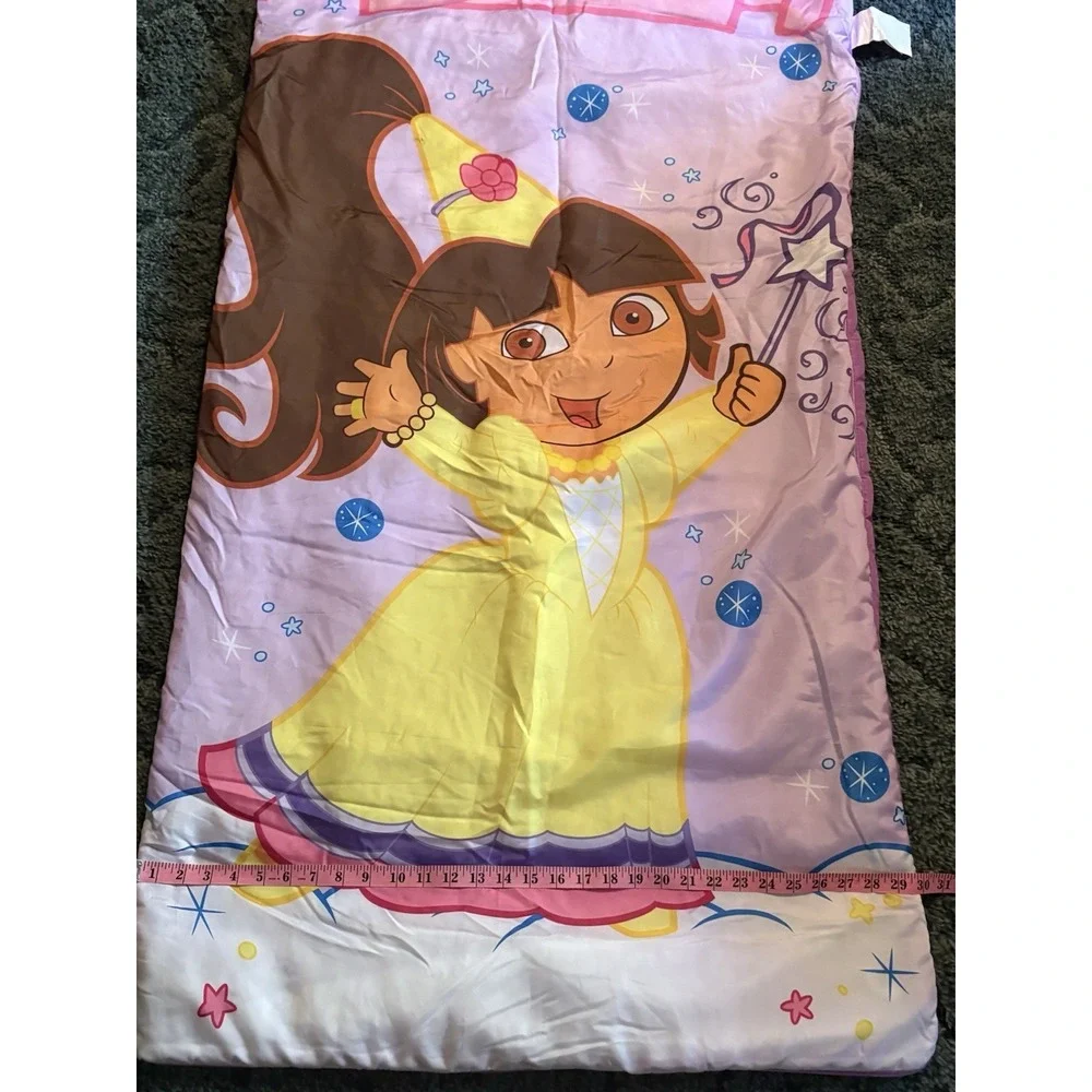 Dora The Explorer VTG‎ Sleeping Bag True Princess Bright Colors 30 By 57 EUC